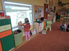 praca z tablicą multimedialną - ćwiczenie "Budowa ptaków"