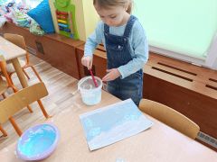 malowanie pianką do golenia