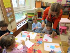 origami - pocztówka z kwiatami