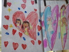 "Kogo kocham, kogo lubię"- rysowanie flamastrami i kredką