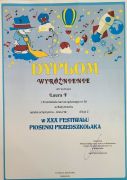 Wyróżnienie na XXX Festiwalu Piosenki Przedszkolaka