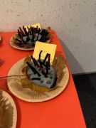 Jeż z masy solnej i drucików kreatywnych 