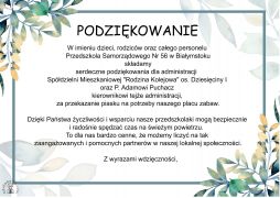 Podziękowanie